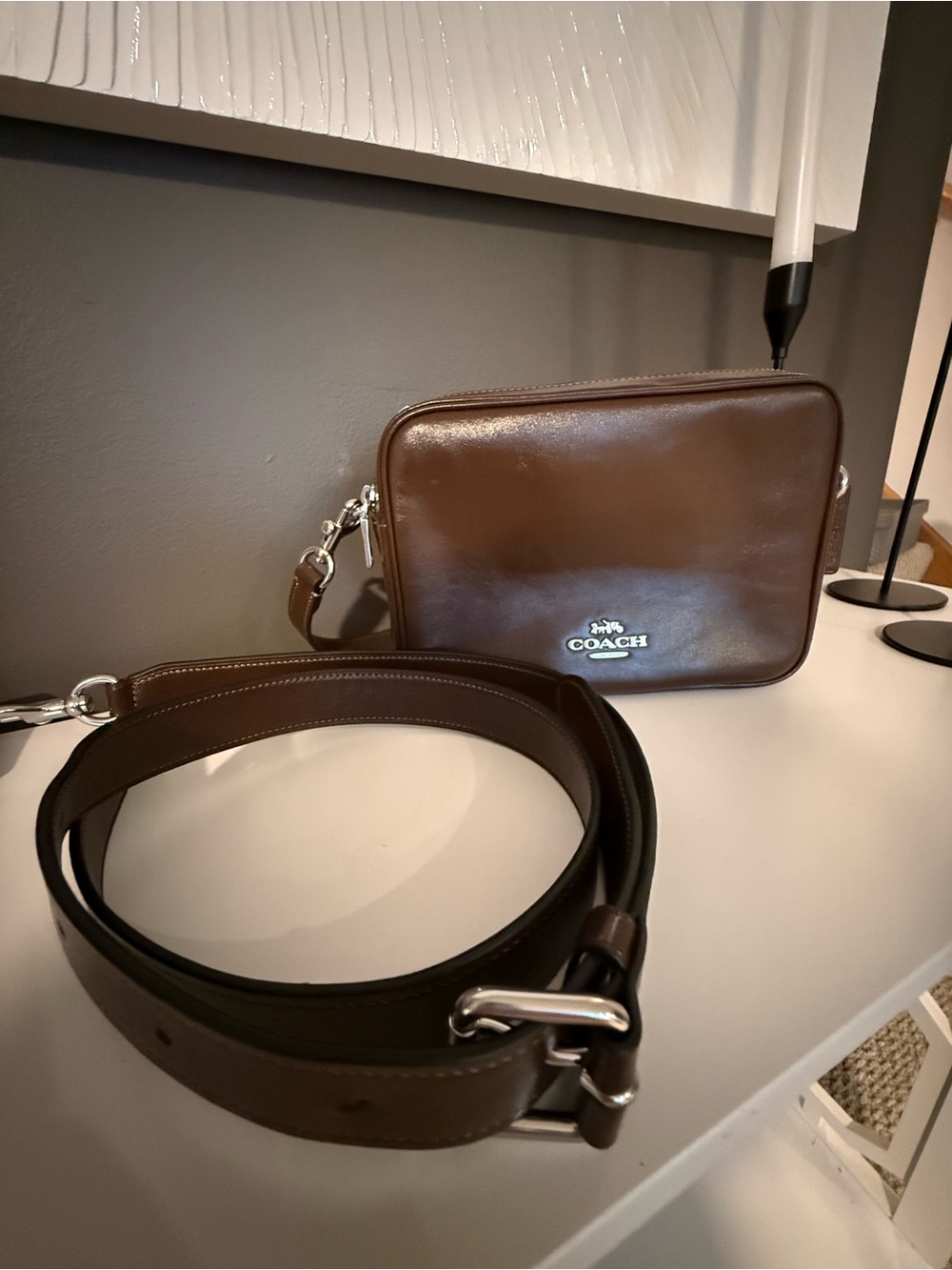 Coach Carey Crossbody-Maple/Silver - Picture 7 of 7